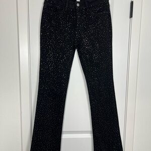 Forever 21 Black Flare Sparkle Jeans Size 27